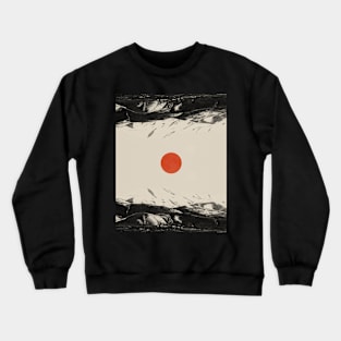 Red moon Minimal landscape 6 Crewneck Sweatshirt